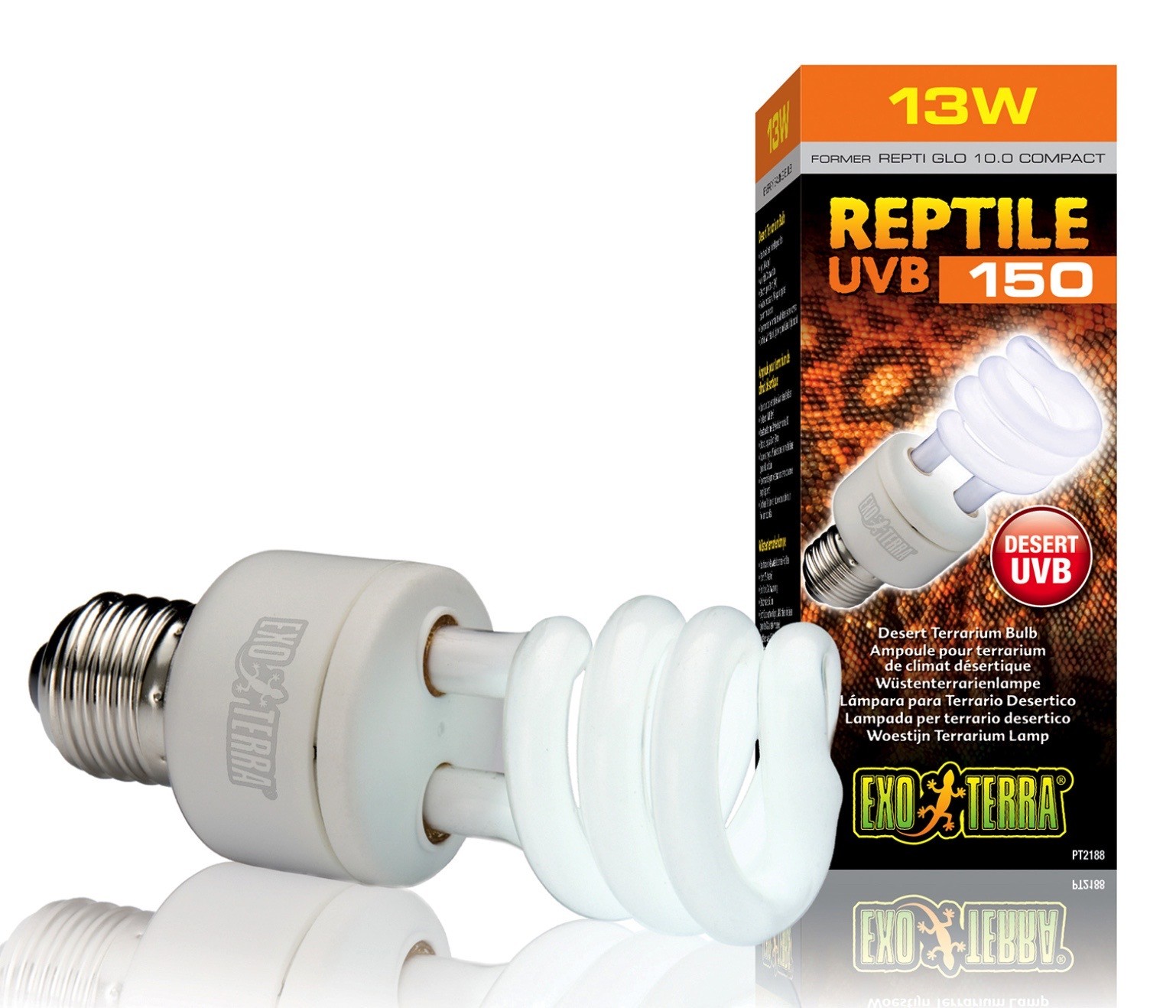 Exo Terra Reptile UVB150 (E27) Lampe für Wüstenreptilien 13W (1 Stk)