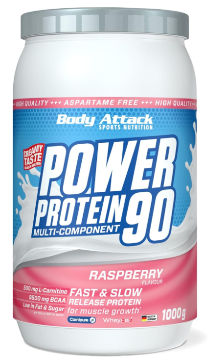 Body Attack Power Protein 90 Raspberry (1000g)
