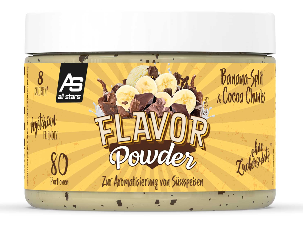 All Stars Flavor Powder Banana-Split & Cocoa Chunks (240g)
