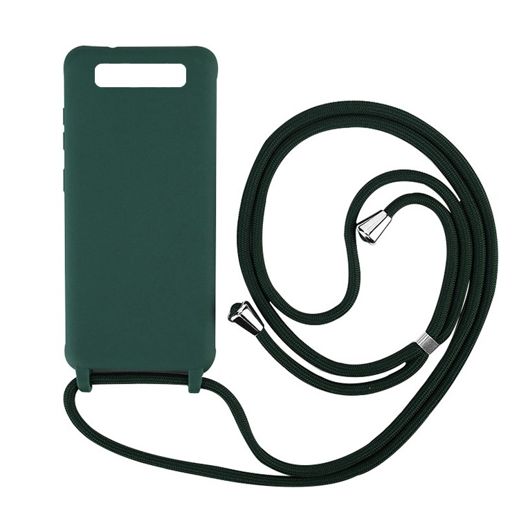 Samsung Galaxy S10 Necklace Gummi Hülle mit Handykette 150cm, grün (1 Stk)