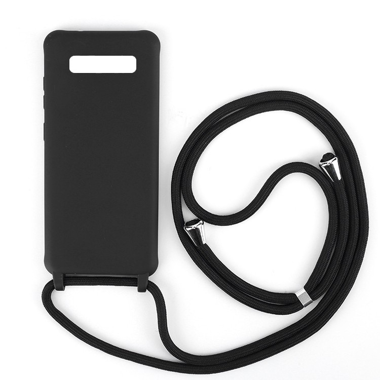 Samsung Galaxy S10 Necklace Gummi Hülle mit Handykette 150cm, schwarz (1 Stk)