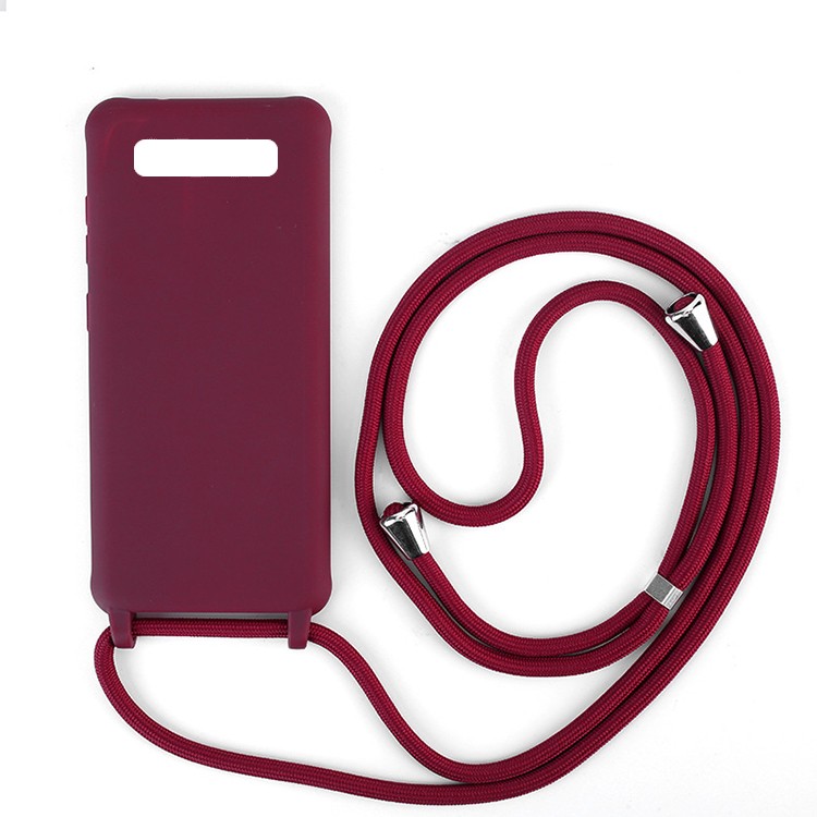 Samsung Galaxy S10 Necklace Gummi Hülle mit Handykette 150cm, rot (1 Stk)