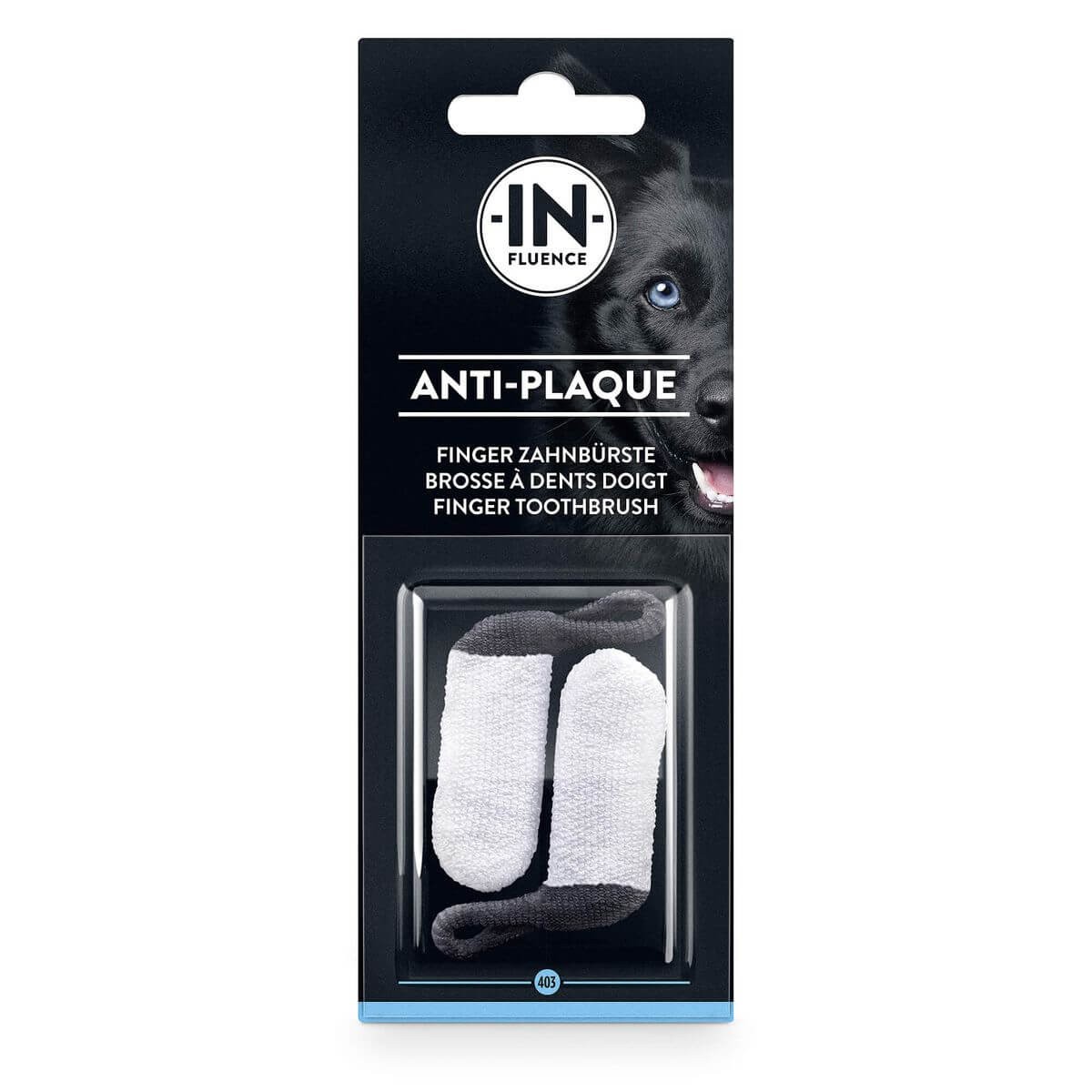 IN-FLUENCE Anti-Plaque Finger Zahnbürste für Hunde (2 Stk)