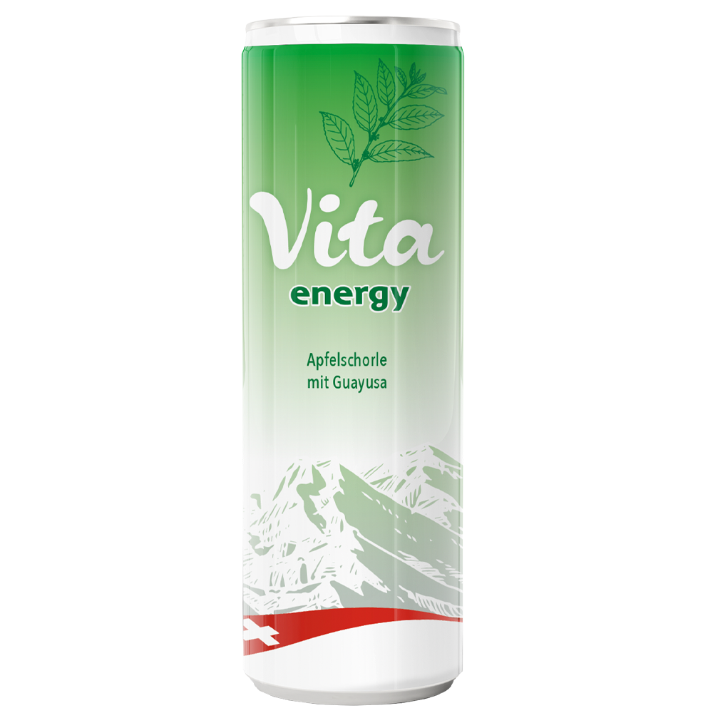 vita energy, Apfelschorle mit Guayusa (330ml)