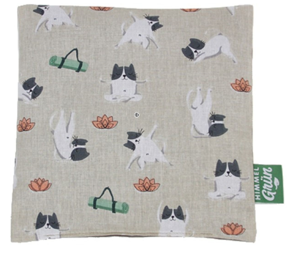 Himmelgrün Rapssamenkissen Cat Yoga, 20x20cm (1 Stk)