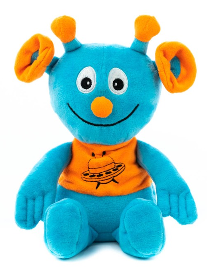 Habibi Plush Wärmeplüschtier Alien, blau/orange (1 Stk)