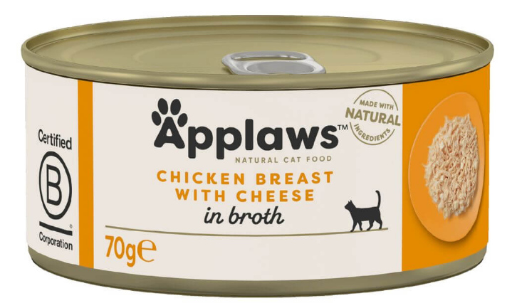 Applaws Nassfutter mit Hühnchenbrust und Käse (70g)