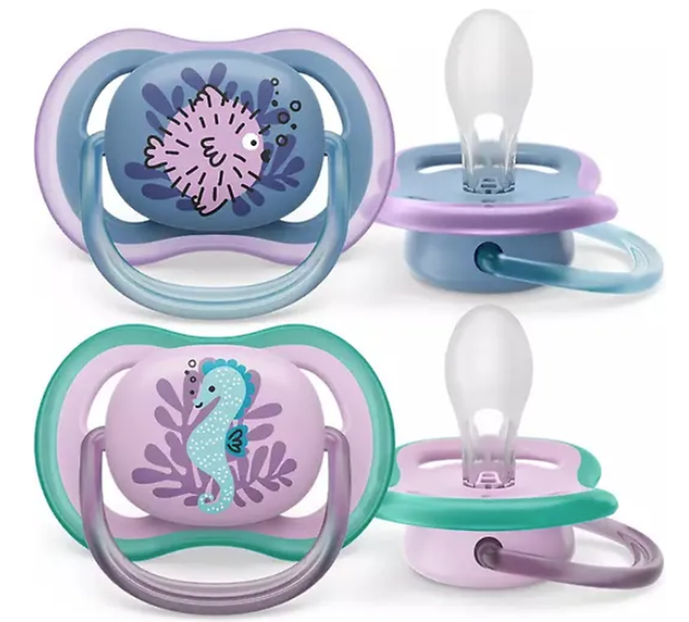 Philips Avent Schnuller ultra air, Fisch/Seepferdchen, 6-18 Monate (2 Stk)