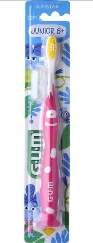 SUNSTAR Gum Junior Zahnbürste pink, 6-9 Jahre (1 Stk)