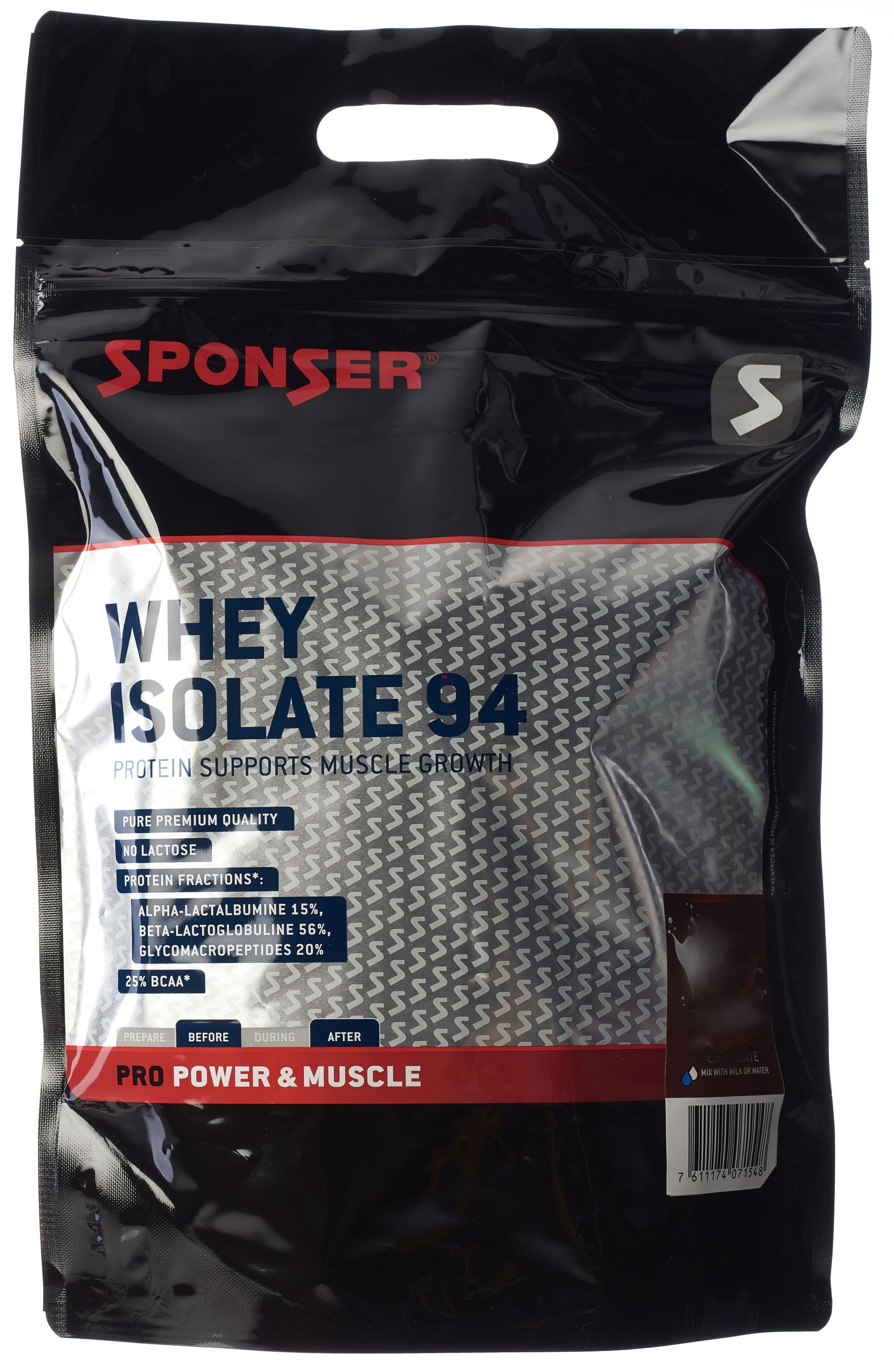Sponser Whey Isolate 94 Proteinpulver, Chocolate (1.5 kg)