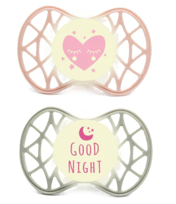 nuvita AIR.55 orthodontischer Nuggi, Good Night, ab 0 Monate (2 Stk)