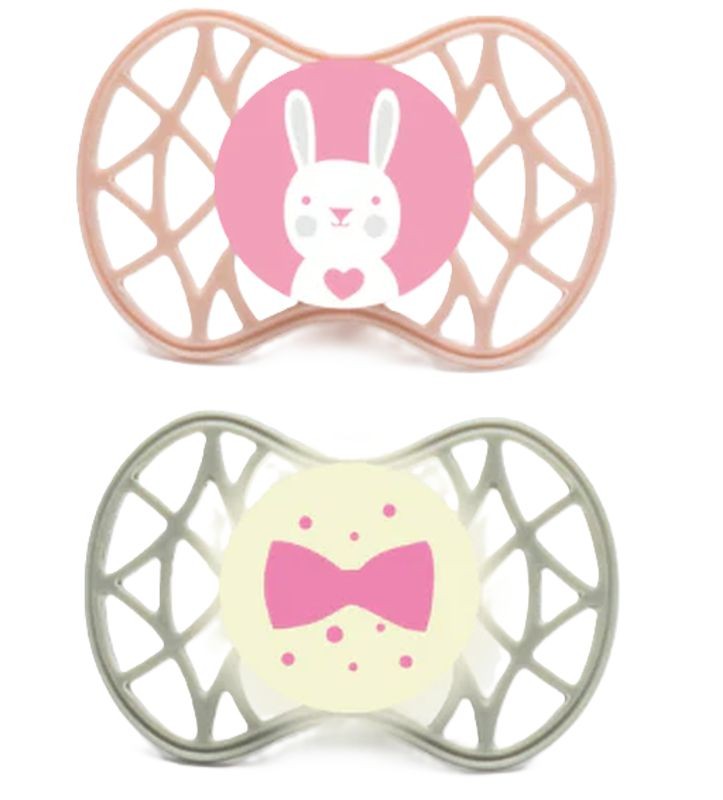 nuvita AIR.55 symmetrischer Nuggi, Bunny, ab 0 Monate (2 Stk)