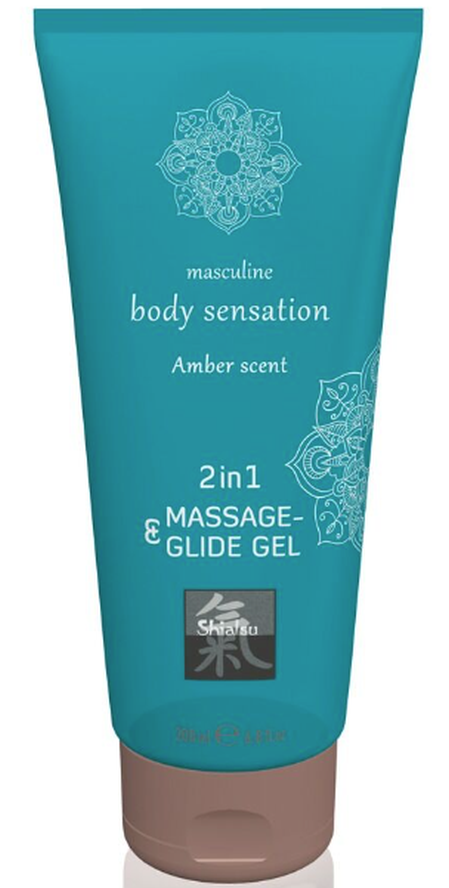 Hot Shiatsu Massage- und Gleitgel 2in1, Amber Scent (200ml)