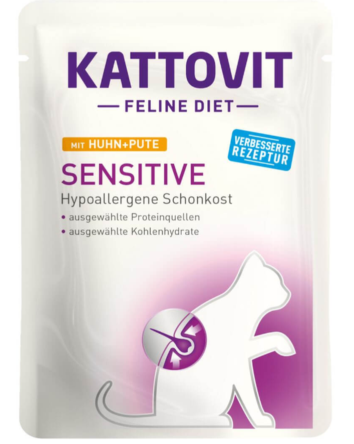 Kattovit Sensitive mit Huhn und Pute für Katzen (85g)