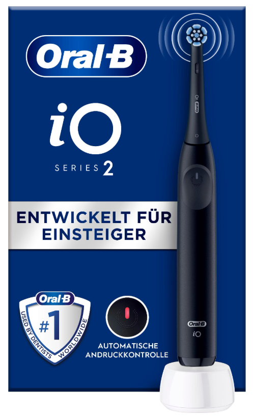 Oral-B iO Series 2 elektrische Zahnbürste, Night Black (1 Stk)