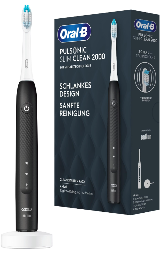 Oral-B Pulsonic Slim Clean 2000 elektrische Zahnbürste, schwarz (1 Stk)