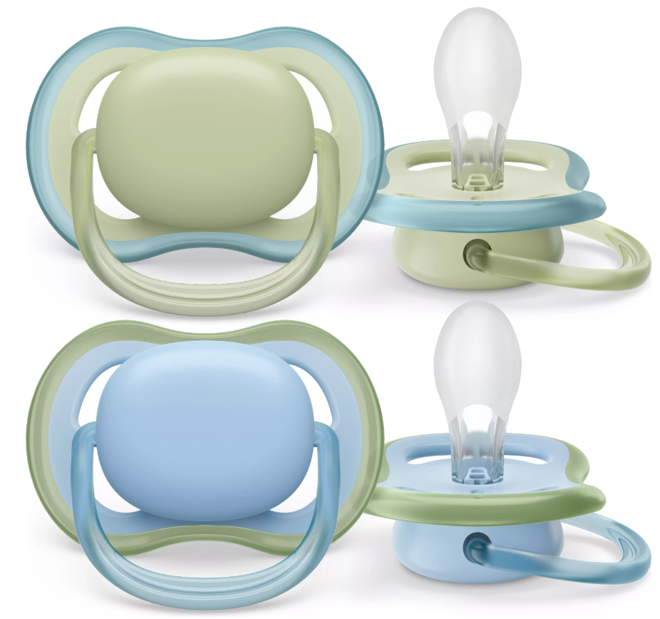 Philips Avent Ultra Air Nuggi 0-6 Monate, grün/blau, ohne Motiv (2 Stk)