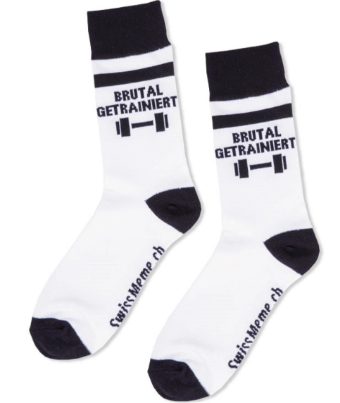 Swissmeme Socken Brutal getrainiert, Grösse 37-42 (1 Paar)
