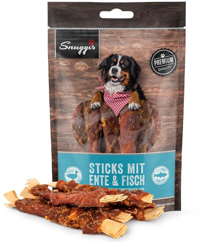 Snuggis Sticks mit Ente und Fisch, Snacks für Hunde (100g)