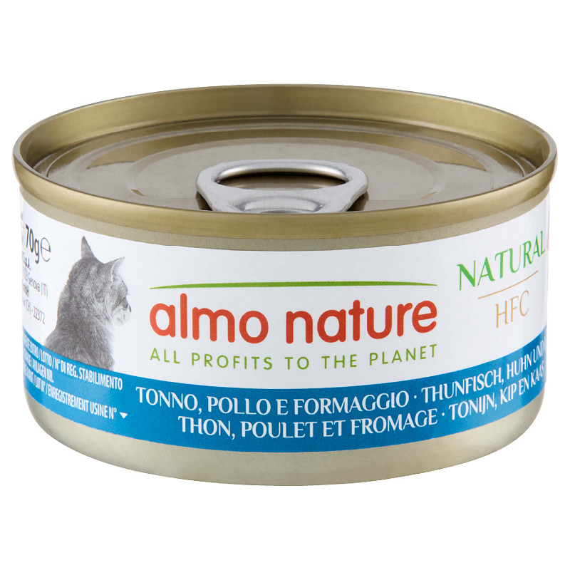 Almo Nature HFC Natural Thunfisch, Huhn & Käse 70g
