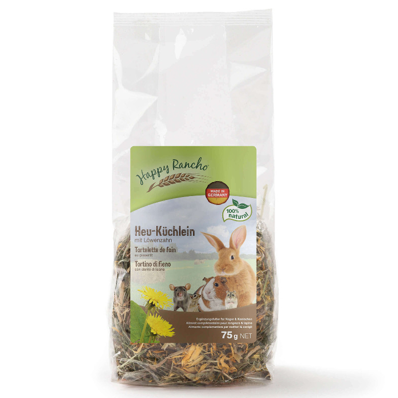 Happy Rancho Nagersnack Heu-Küchlein Löwenzahn 75g