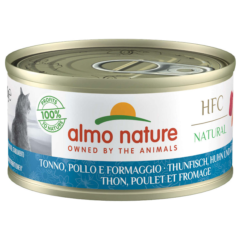 Almo Nature HFC Natural Thunfisch, Huhn & Käse 24x70g