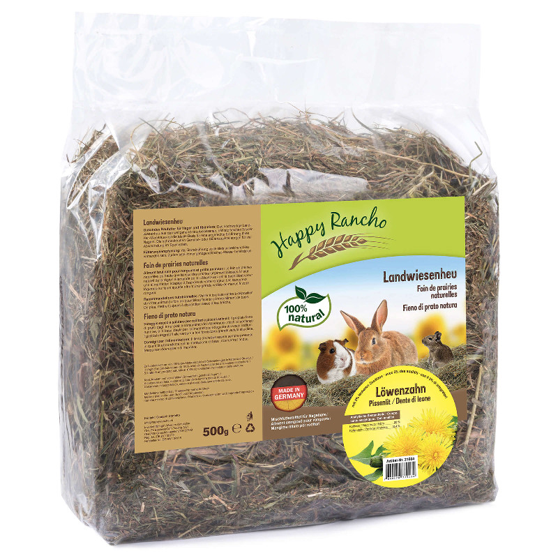 Happy Rancho Landwiesenheu mit Löwenzahn 500g