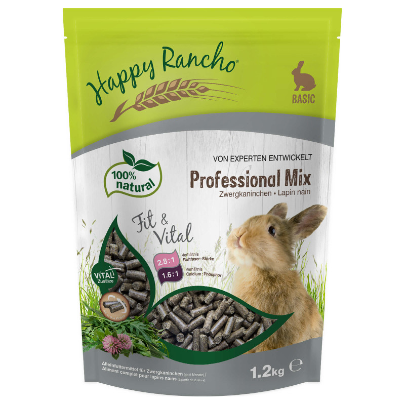 Happy Rancho Professional Mix Zwergkaninchenfutter 1.2kg