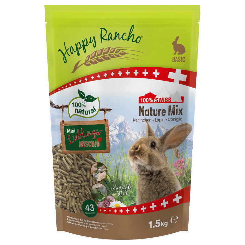 Happy Rancho Swiss Nature Mix Kaninchen 1.5kg