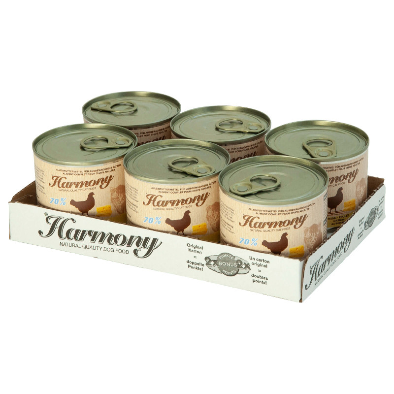 Harmony Cat Natural Nassfutter Huhn & Käse 6x200g