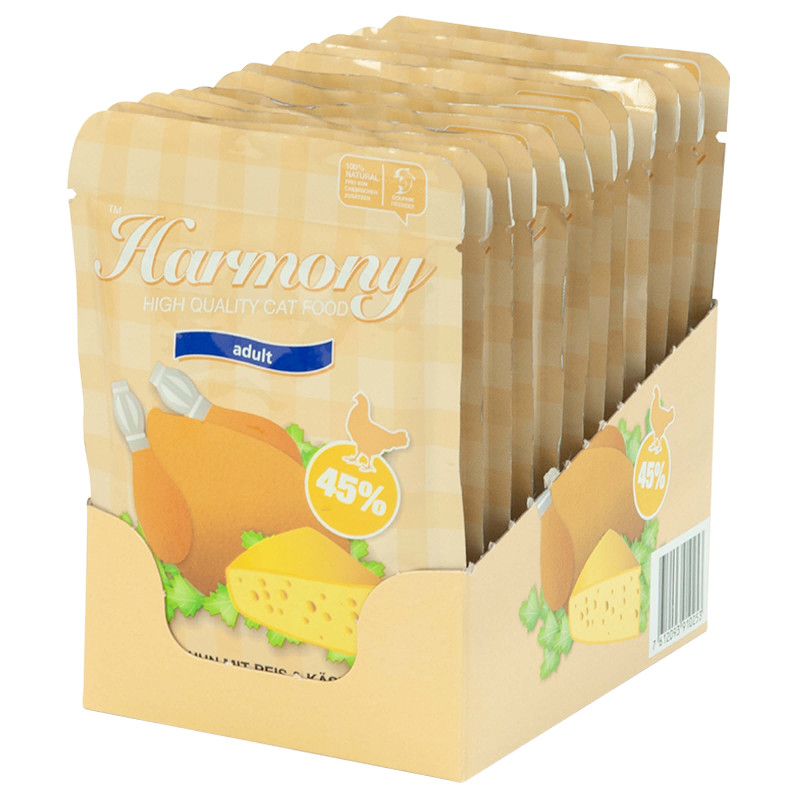 Harmony Cat Huhn mit Reis & Käse 12x80g