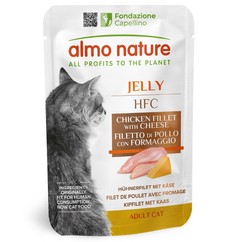 Almo Nature HFC Jelly Hühnerfilet & Käse 24x55g