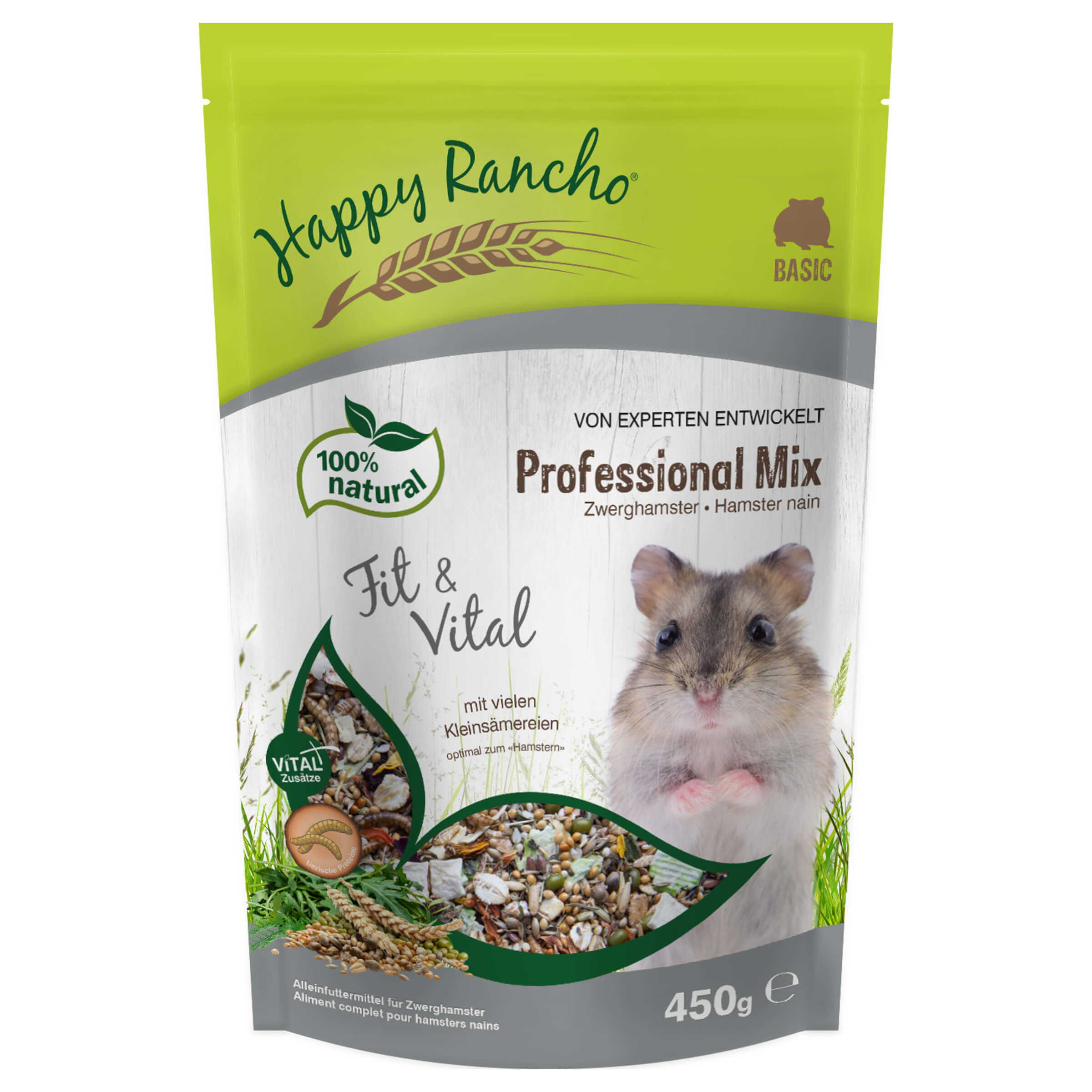 Happy Rancho Professional Mix Zwerghamsterfutter 450g