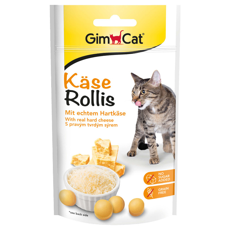 GimCat Katzensnack Käse Rollis 40g