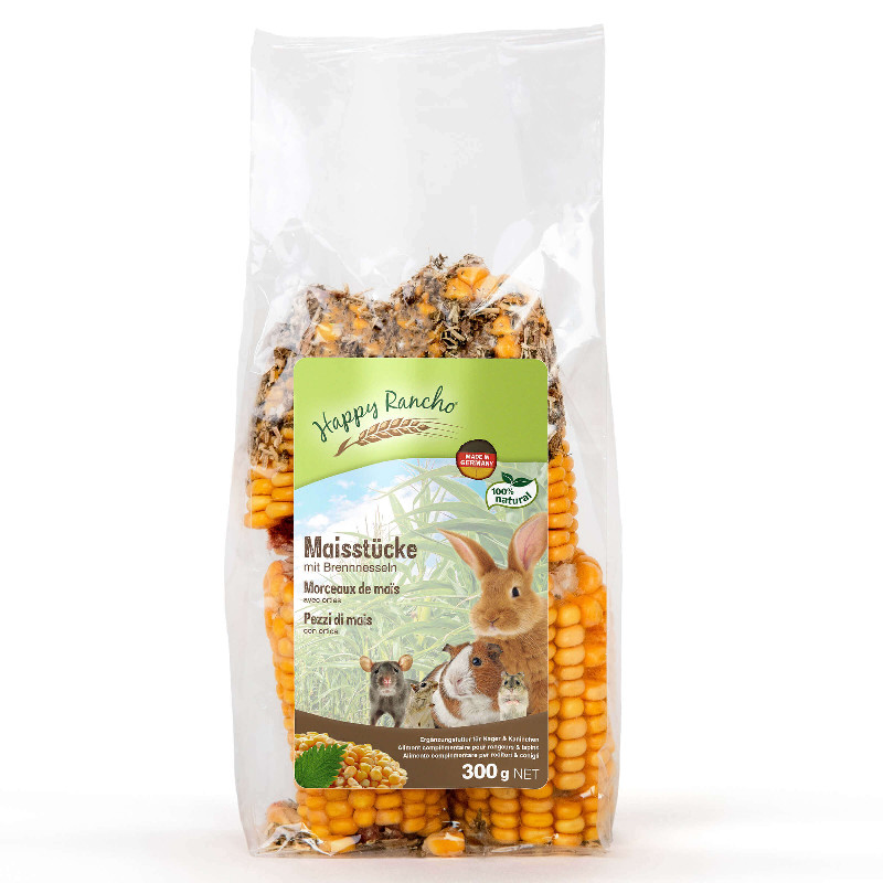 Happy Rancho Nagersnack Maisstücke mit Brennnesseln 300g