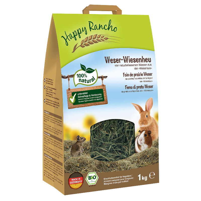 Happy Rancho BIO-Weser-Wiesenheu Natur 1kg