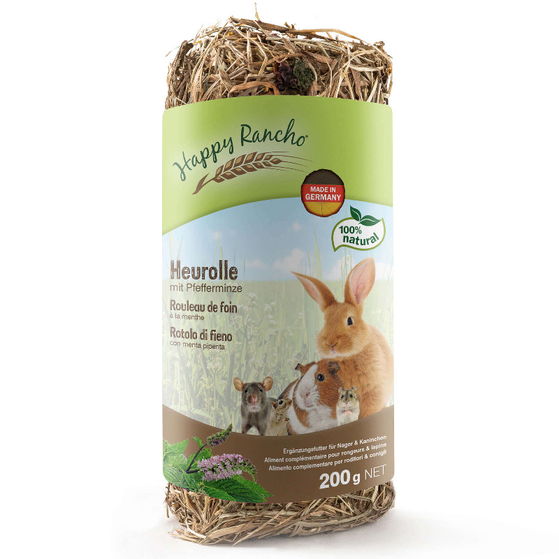 Happy Rancho Nagersnack Heurolle mit Pfefferminze 200g