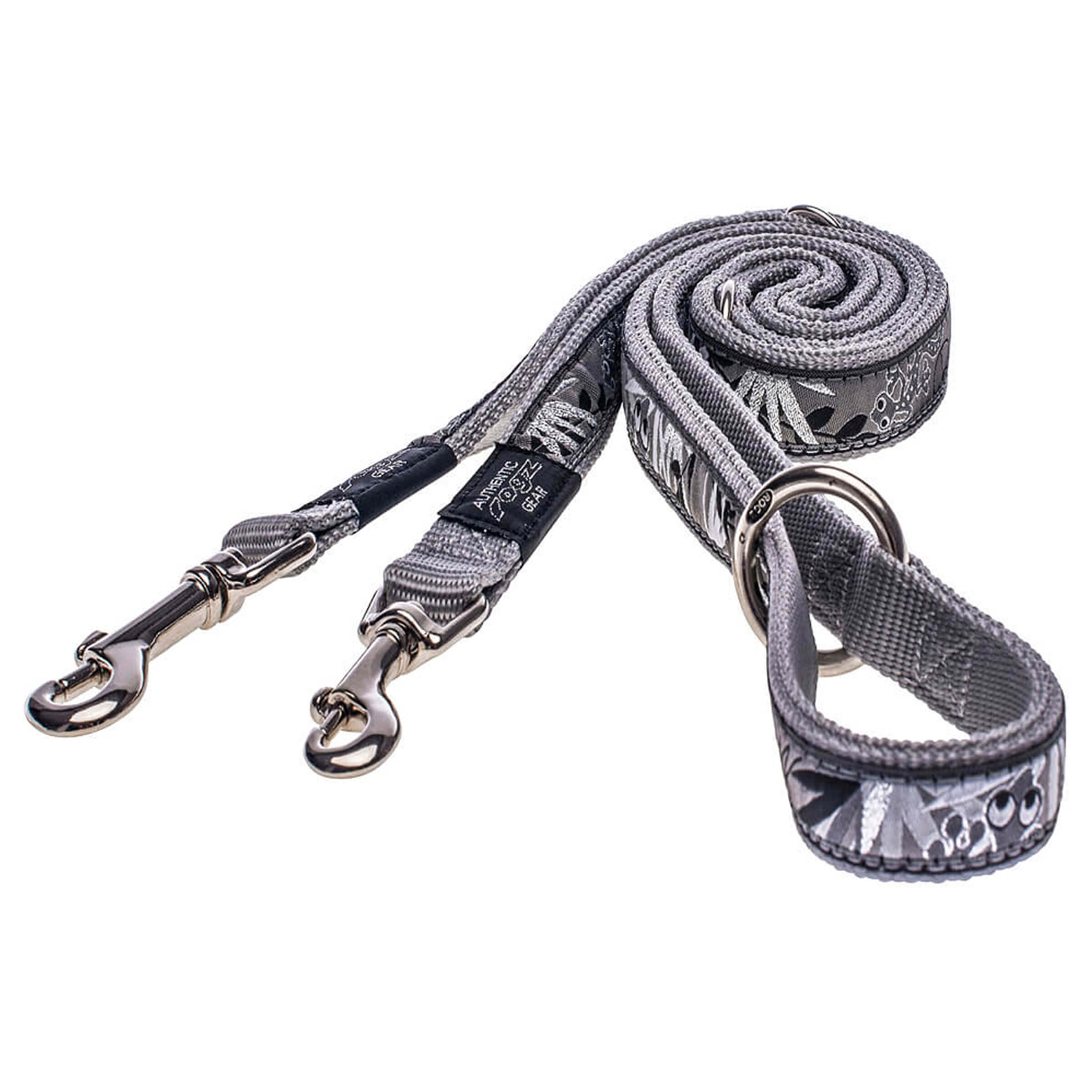 Rogz Leine Scooter Silver Gecko blau M 16mm/180cm