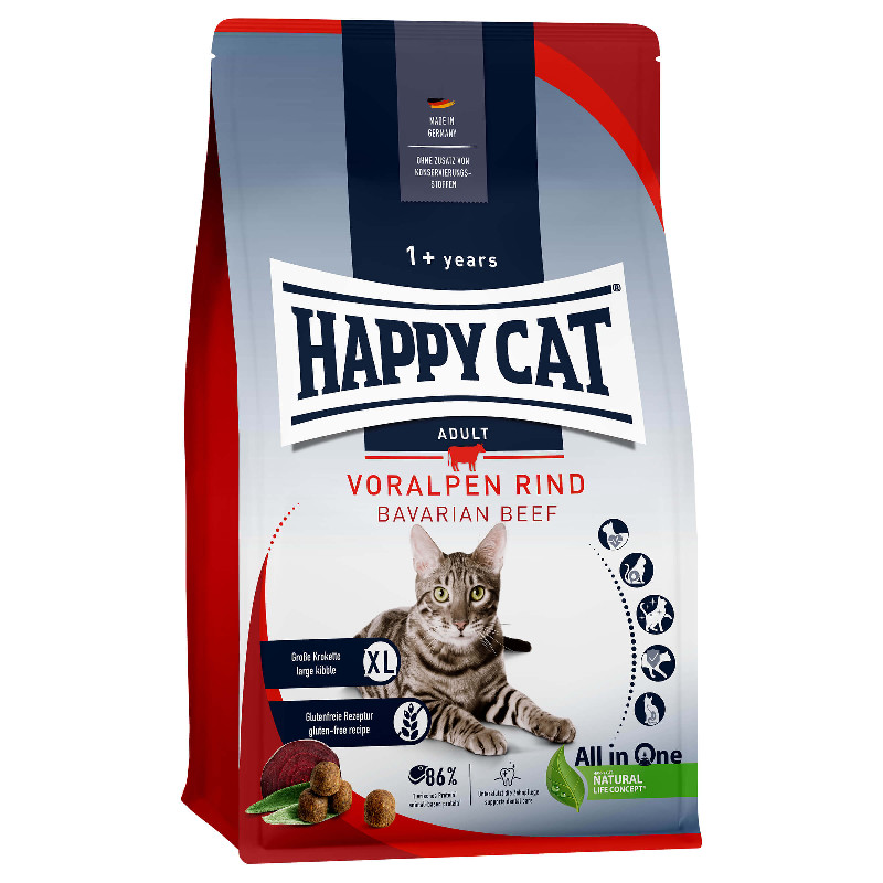Happy Cat Trockenfutter Adult Voralpen Rind 300g