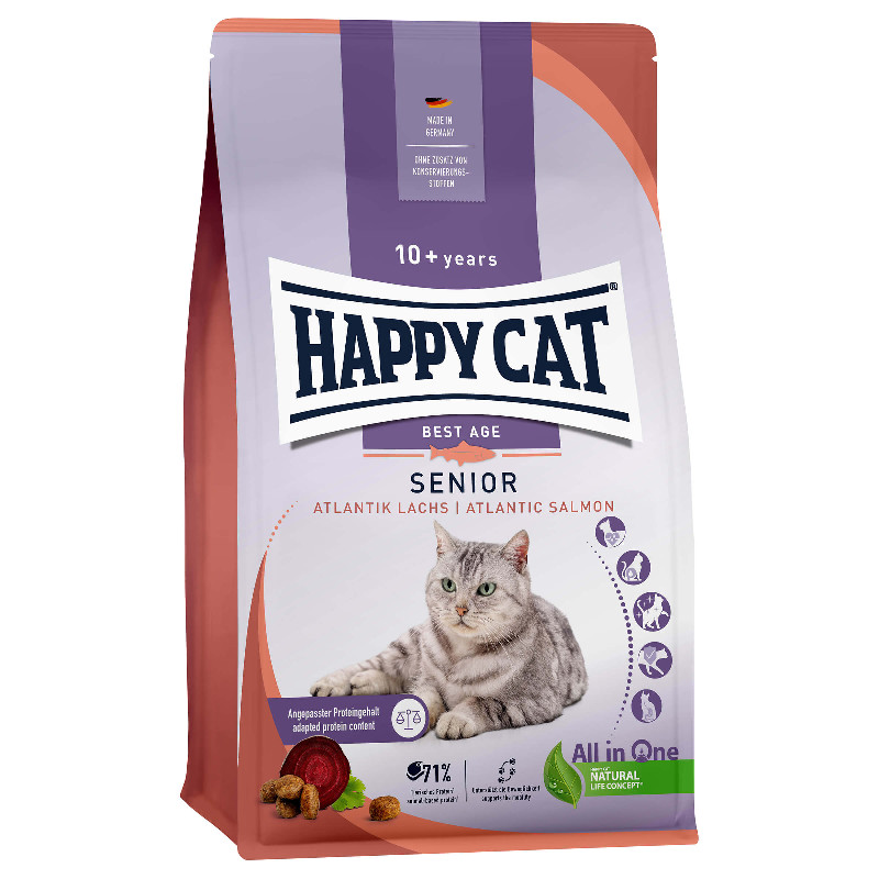 Happy Cat Nourriture sèche Best age Senior Saumon atlantique 4kg
