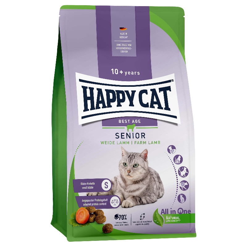 Happy Cat Trockenfutter Best Age Senior Weide Lamm 300g