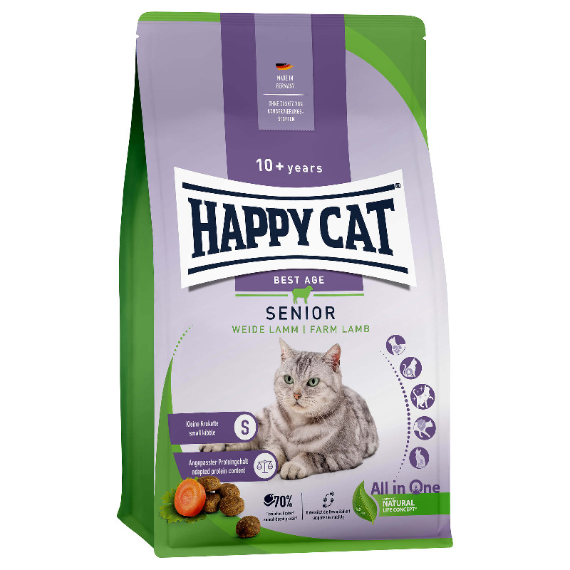 Happy Cat Nourriture sèche Best age Senior Agneau des Prés 1.3kg