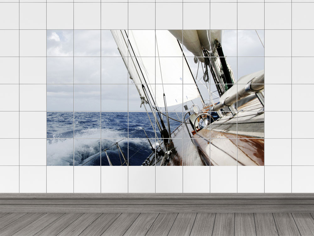 Fliesenaufkleber Bad Fliesen Aufkleber Segelschiff