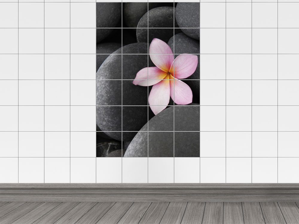 Fliesenaufkleber Fliesenbild Hot Stone Steine dunkel grau