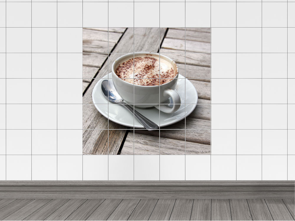 Fliesenaufkleber Fliesenbild Kaffee Cappuccino Kakao Tasse  Küche Café