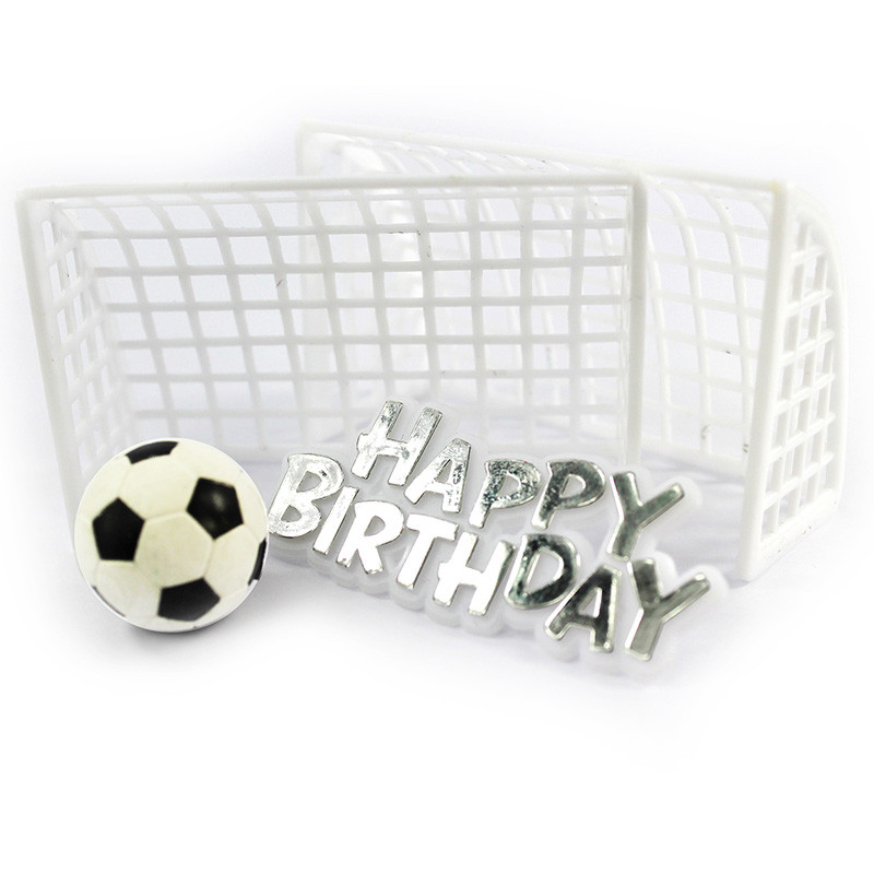 Cake Topper Set Fussball Happy Birthday
