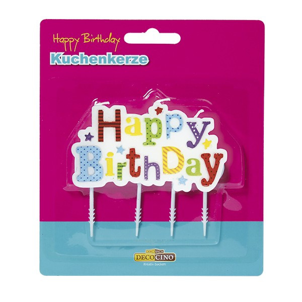 Happy Birthday Kerze, 1 Stück