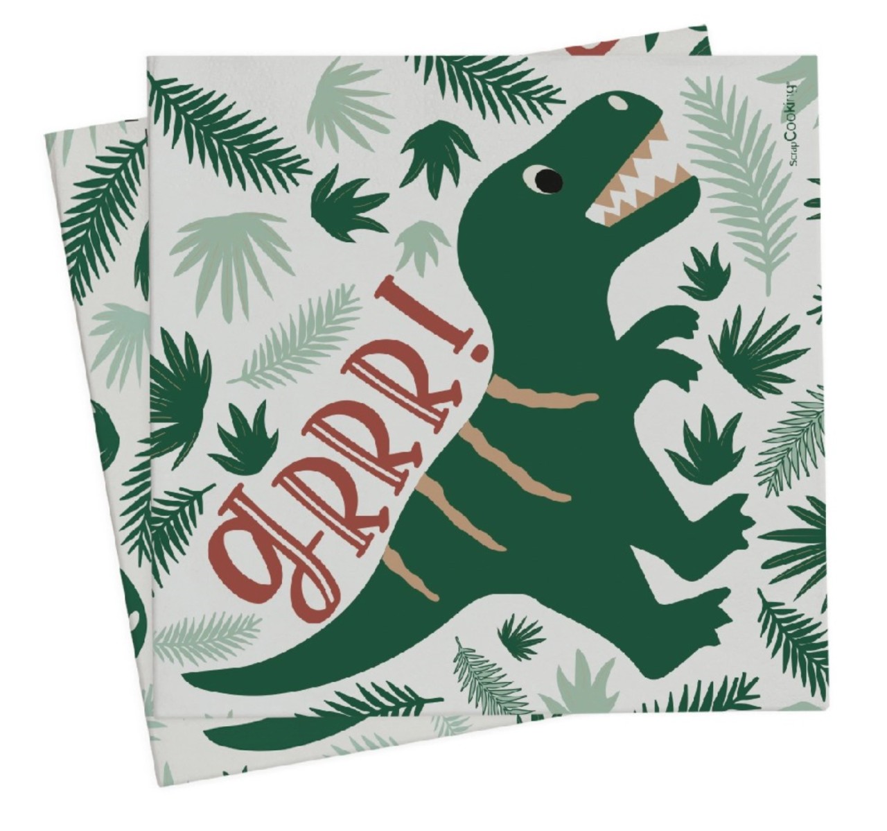 20er Set Papierservietten Dino 33x33cm