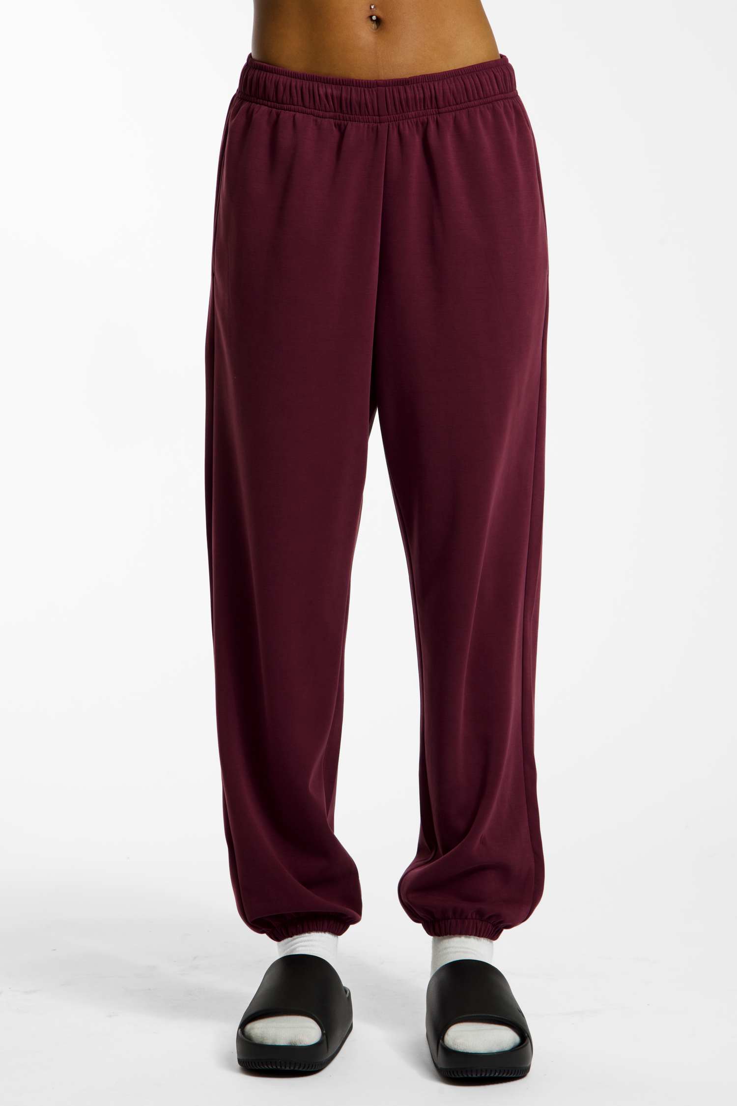 POWERZONE Yoga Damen Trainerhose Bordeaux, Damen, Größe: XS