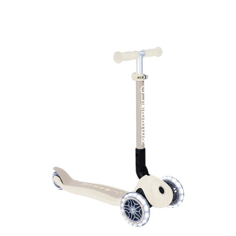 Globber Foldable Lights Eco Kinder Scooter Beige, , Größe: ONE SIZE
